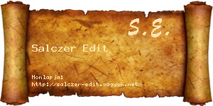Salczer Edit névjegykártya